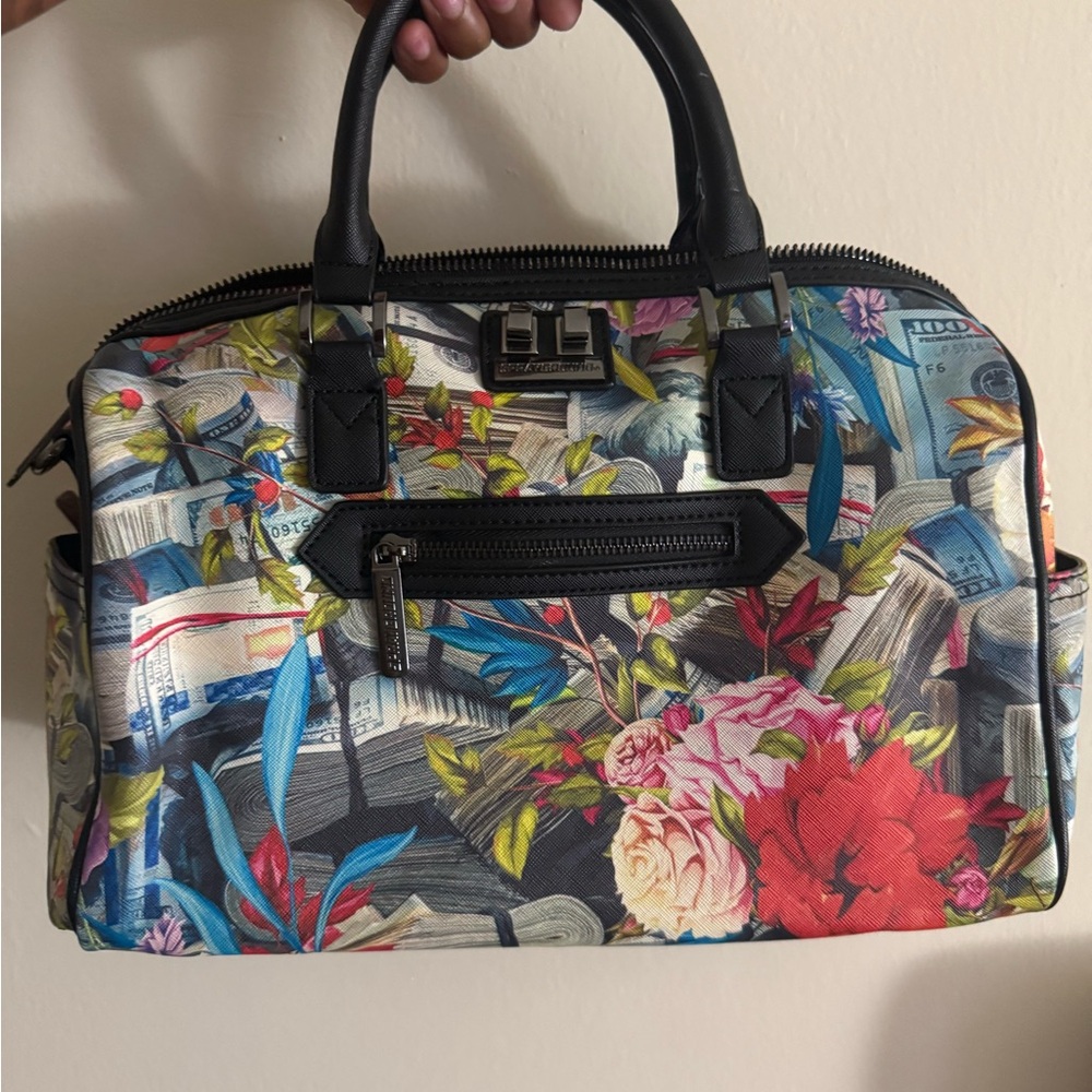 Sprayground Floral Print Satchel - Black, Red, Pink, Blue, Green
